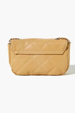 Quilted Faux Leather Crossbody Bag