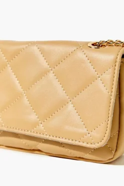 Quilted Faux Leather Crossbody Bag