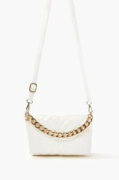 Quilted Faux Leather Crossbody Bag