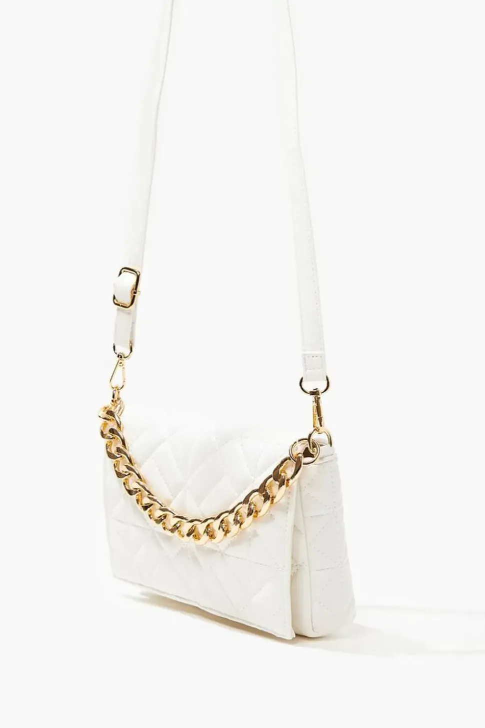 Quilted Faux Leather Crossbody Bag