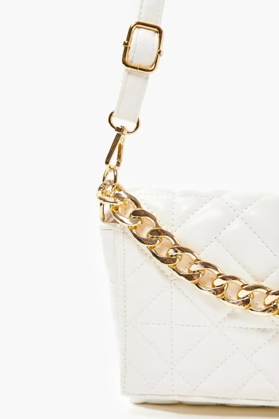 Quilted Faux Leather Crossbody Bag