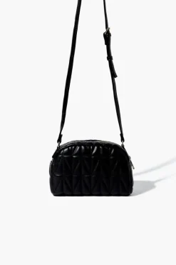 Quilted Faux Leather Crossbody Bag