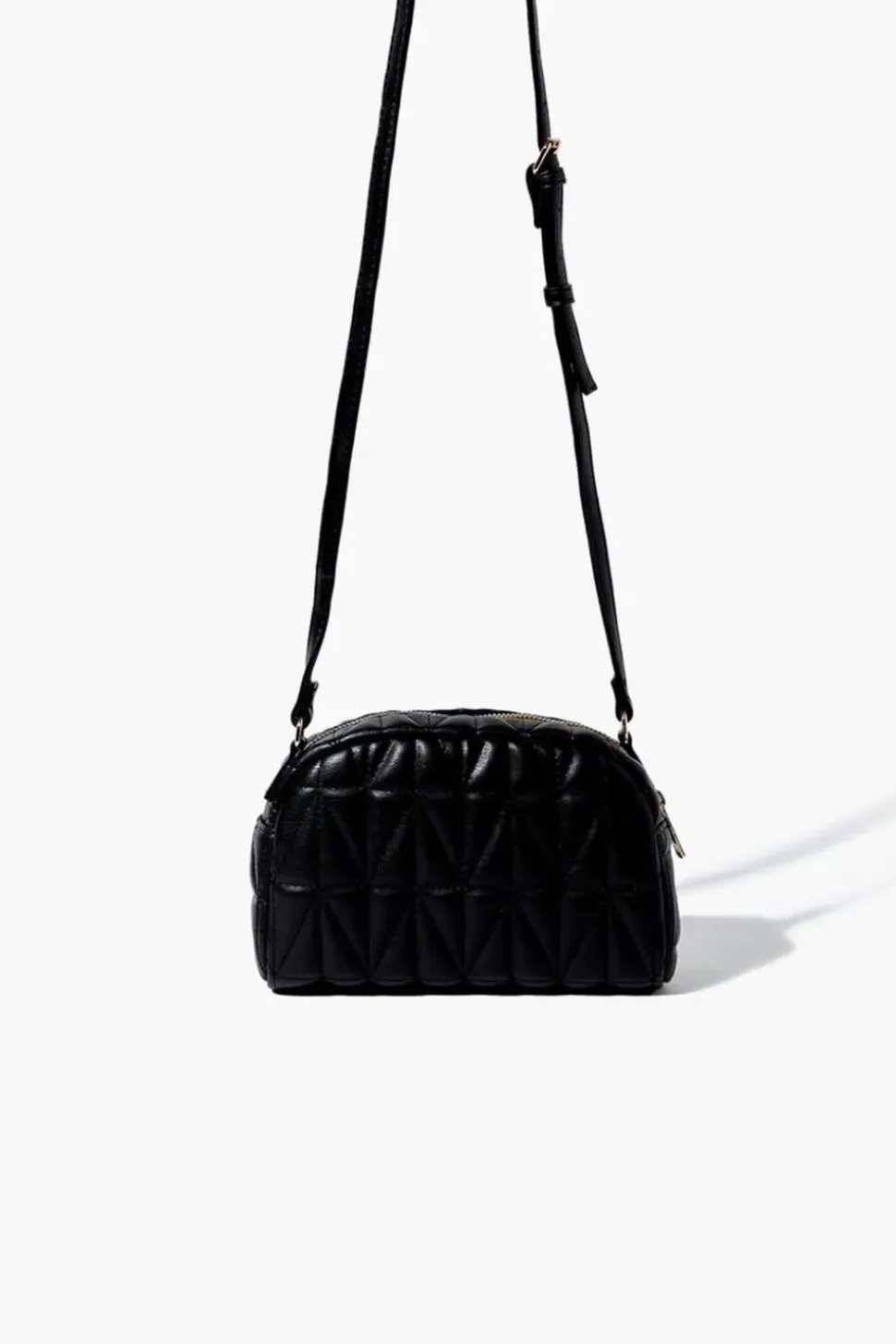 Quilted Faux Leather Crossbody Bag