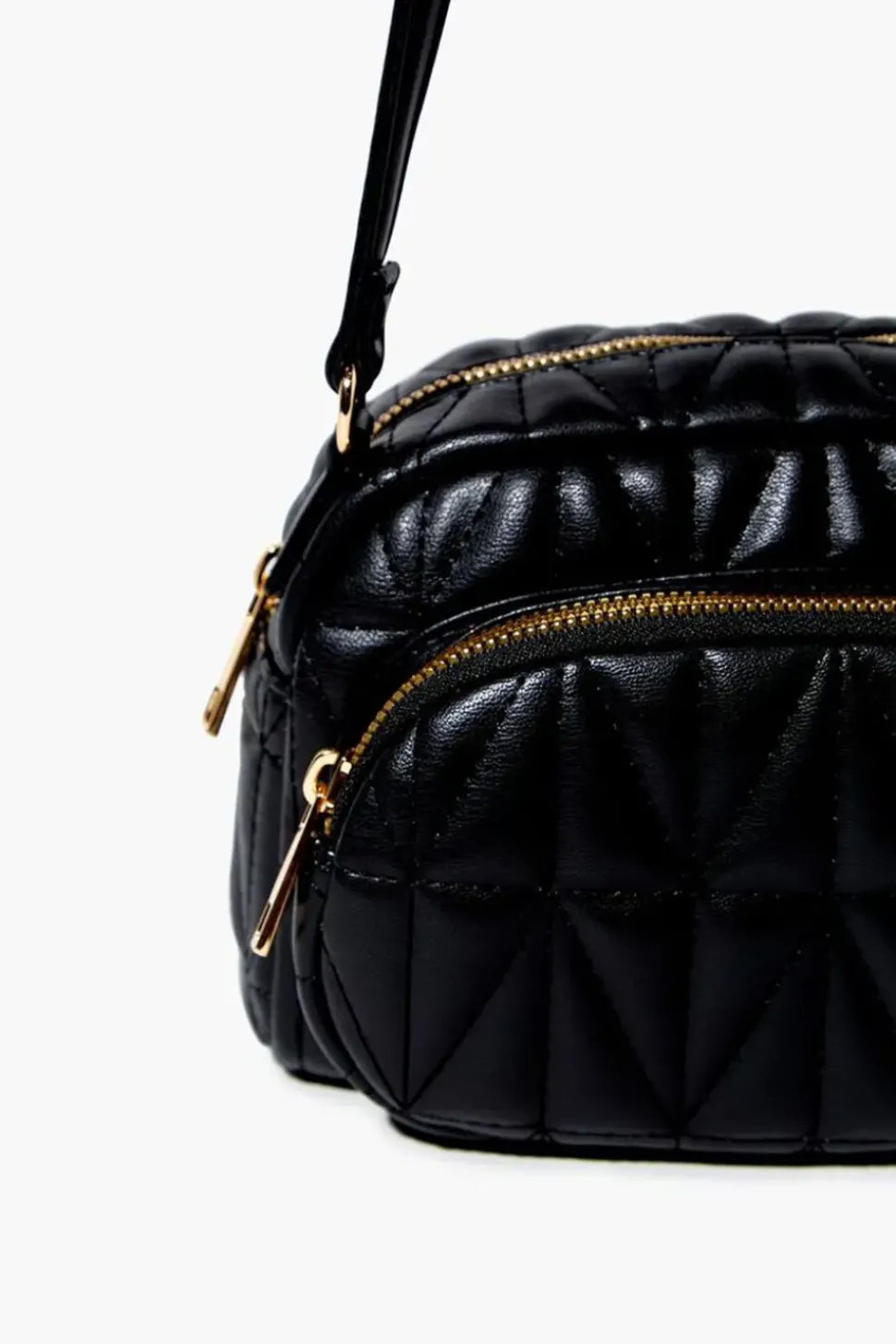 Quilted Faux Leather Crossbody Bag