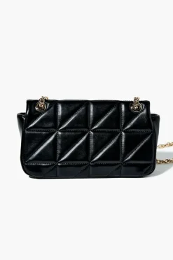 Quilted Faux Leather Crossbody Bag