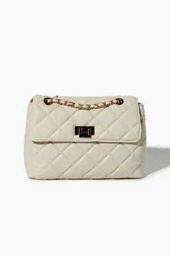 Quilted Faux Leather Handbag