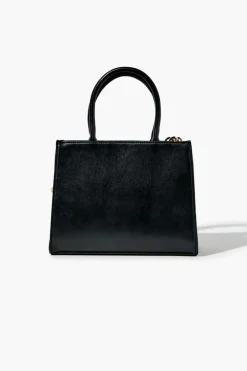 Quilted Faux Leather Satchel