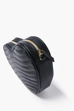Quilted Heart-Shaped Crossbody Bag
