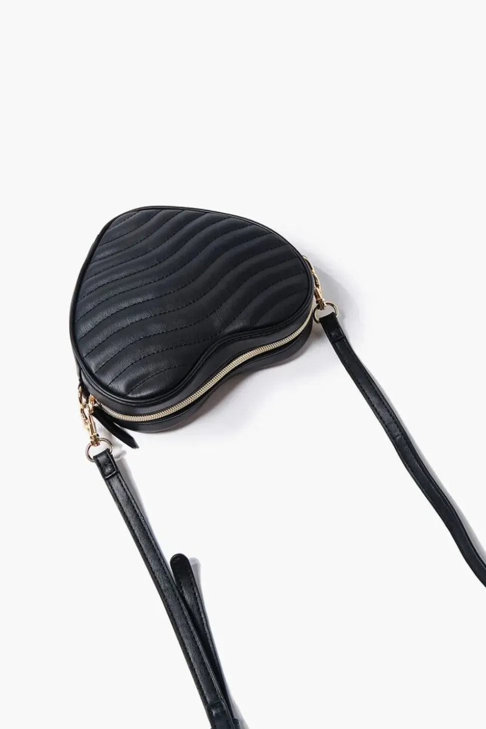 Quilted Heart-Shaped Crossbody Bag