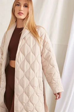 Quilted Wrap Coat