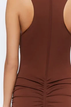 Racerback Ruched Midi Dress