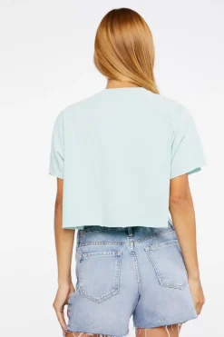 Raglan-Sleeve Cropped Tee