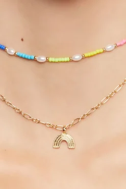 Rainbow Charm Necklace Set