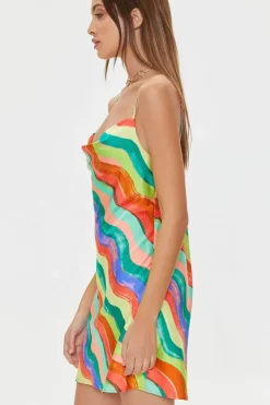 Rainbow Striped Mini Dress