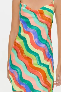 Rainbow Striped Mini Dress