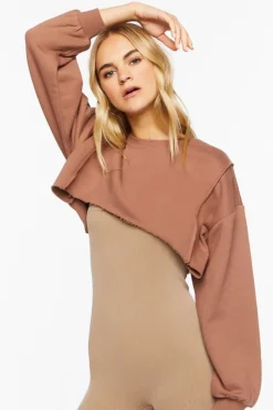 Raw-Cut Cropped Pullover