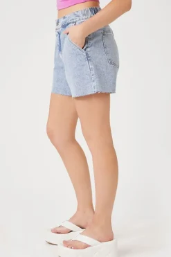 Raw-Cut Denim Shorts