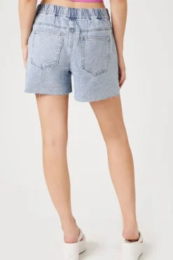 Raw-Cut Denim Shorts