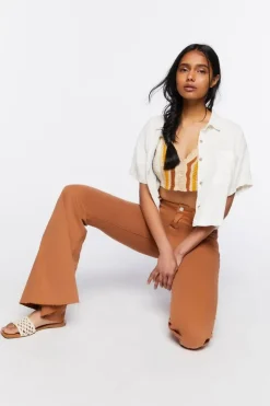 Raw-Cut Flare Jeans