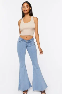 Raw-Cut Flare Jeans