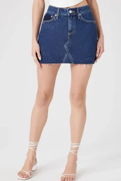 Recycled Cotton Denim Mini Skirt