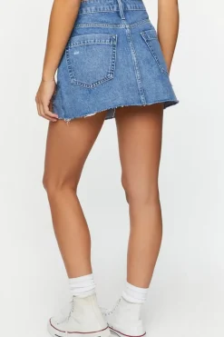 Recycled Cotton Distressedmini Skirt