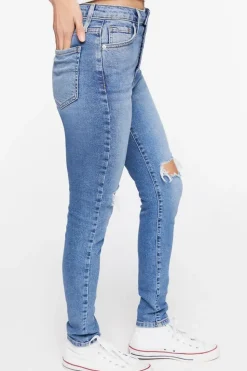 Recycled Cotton Distressed Skinny Jeans