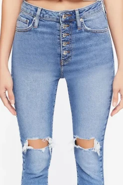 Recycled Cotton Distressed Skinny Jeans
