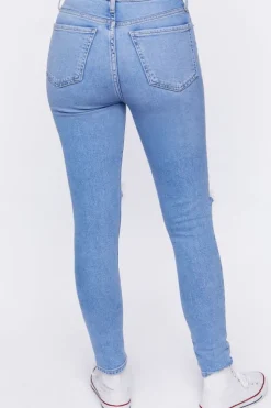 Recycled Cotton Distressed Skinny Jeans