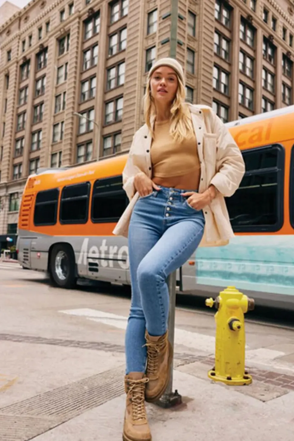 Recycled Cotton High-Rise Skinny Jeans