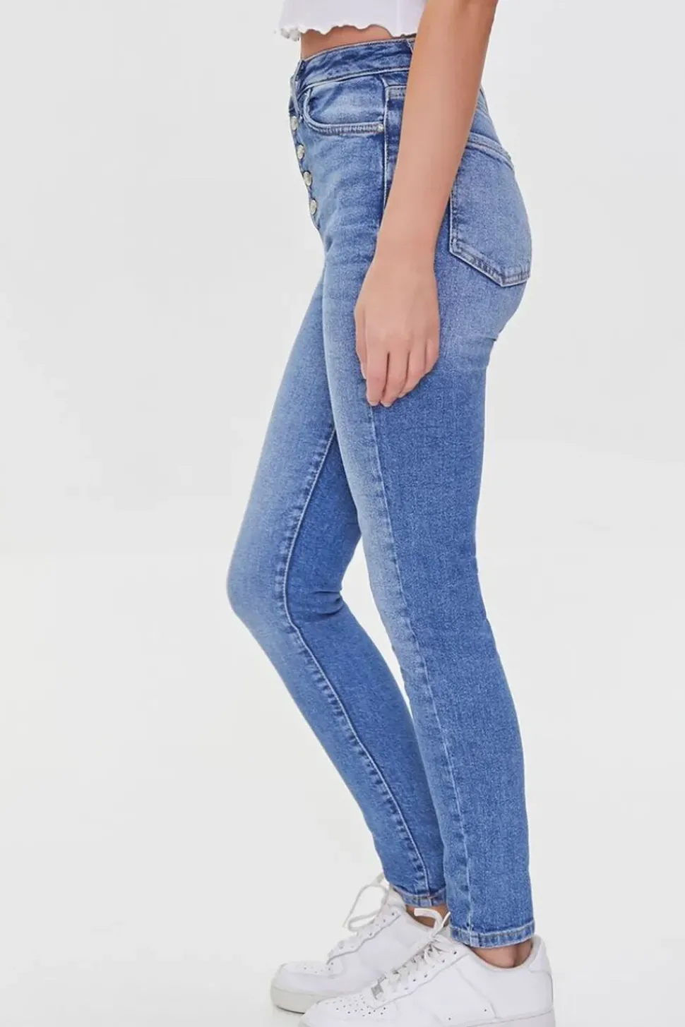 Recycled Cotton High-Rise Skinny Jeans