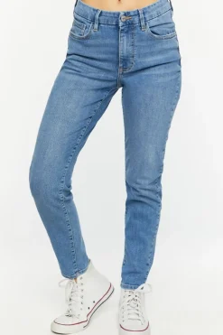 Recycled Cotton Mid-Rise Skinny Jeans