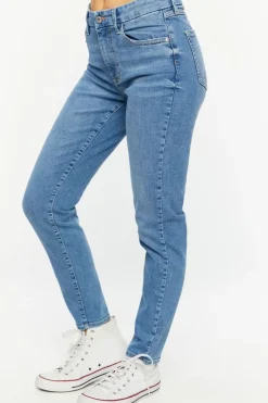 Recycled Cotton Mid-Rise Skinny Jeans