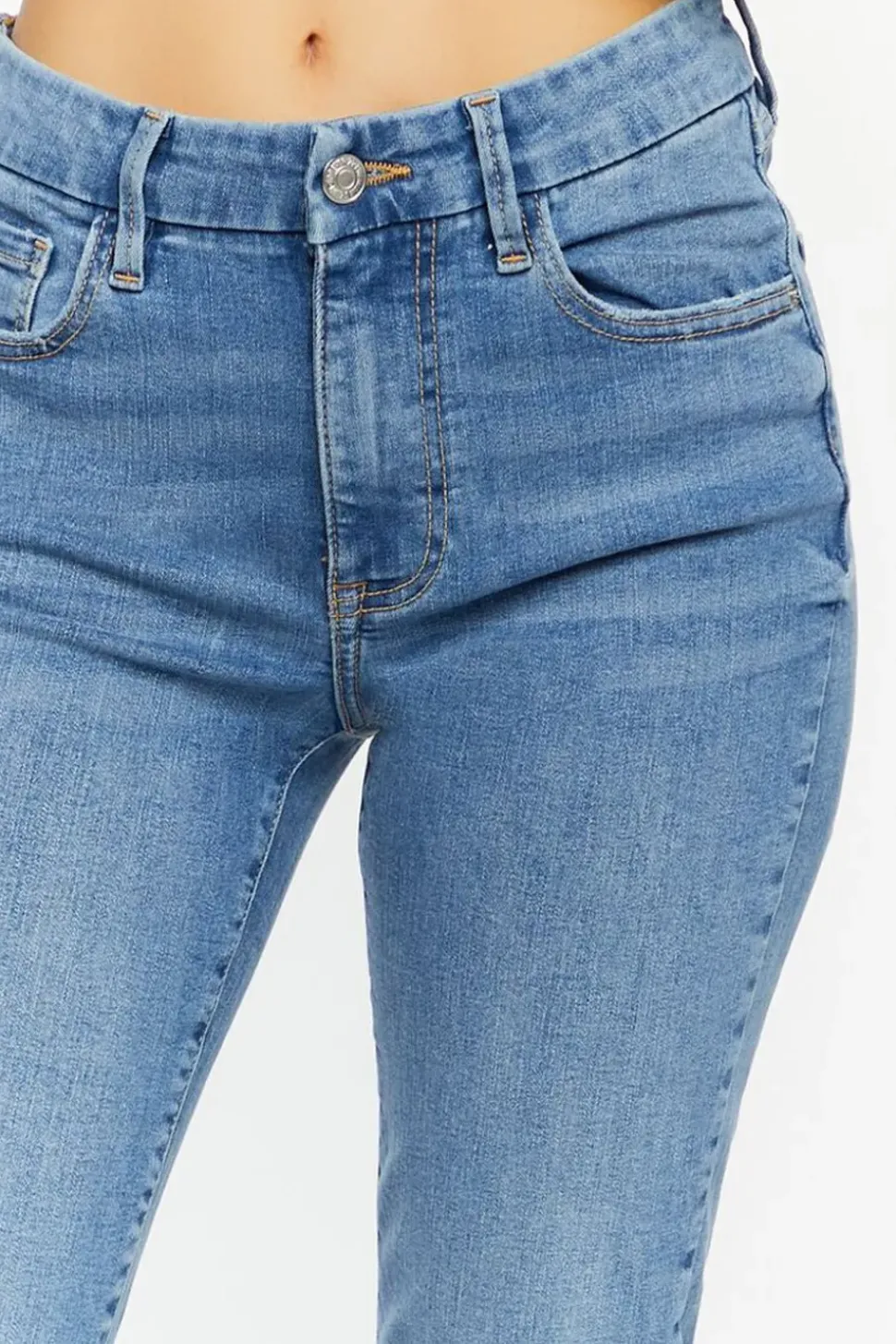 Recycled Cotton Mid-Rise Skinny Jeans