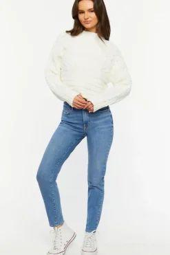 Recycled Cotton Mid-Rise Skinny Jeans