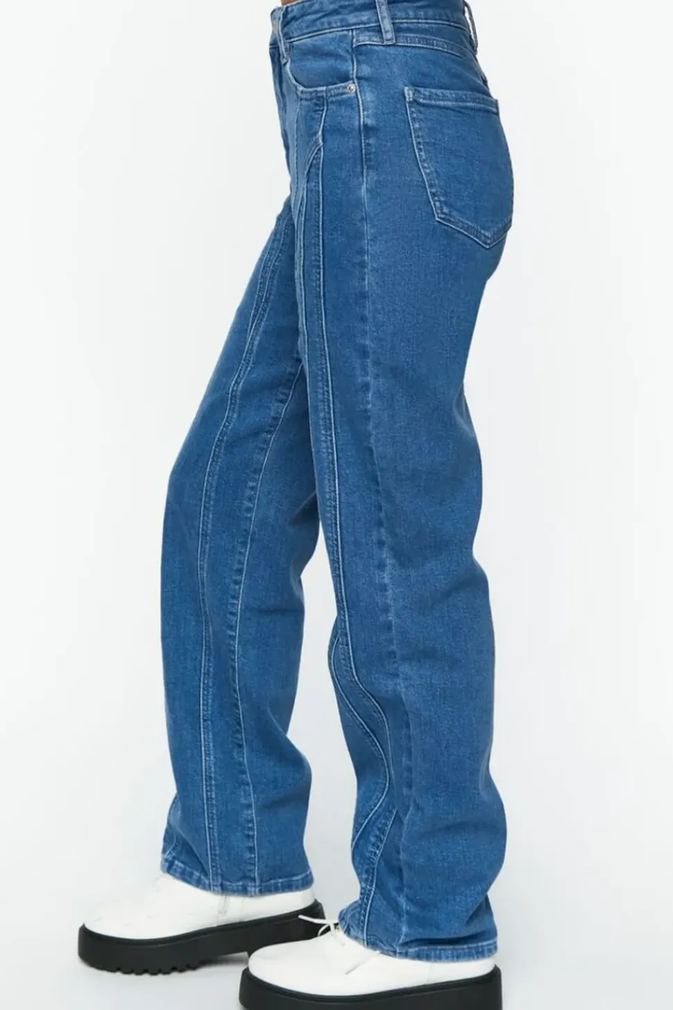 Recycled Cotton Seamed 90S-Fit Jeans