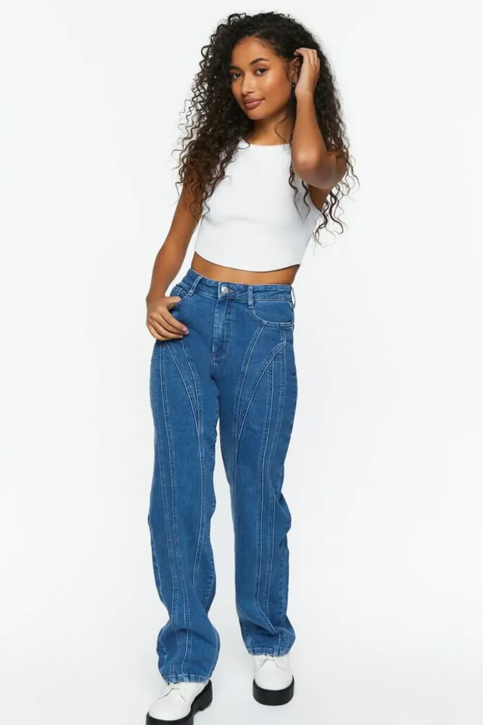 Recycled Cotton Seamed 90S-Fit Jeans