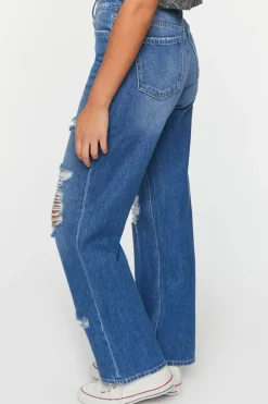 Recycled Cotton 90S-Fit Distressed Jeans
