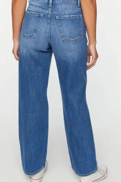 Recycled Cotton 90S-Fit Distressed Jeans