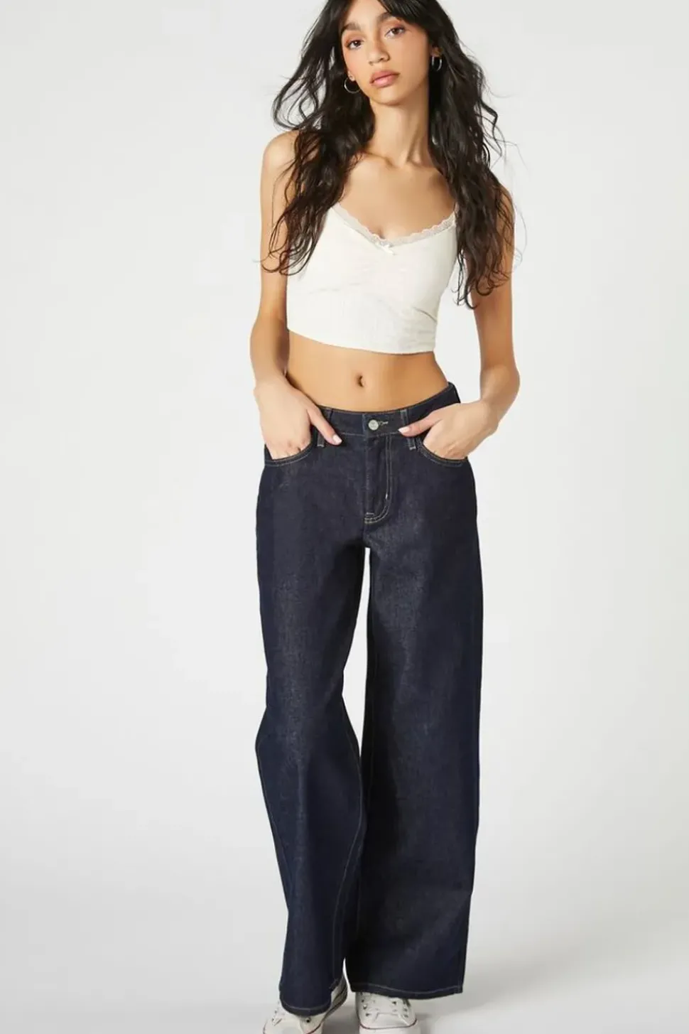 Recycled Cotton Wide-Leg Jeans