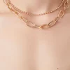 Recycled Metals Layered Choker Necklace