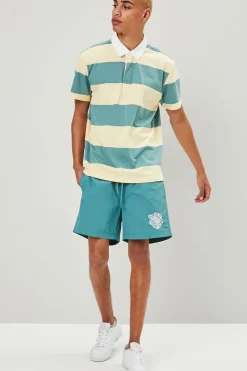 Recycled Nylon Graphic Swim Trunks