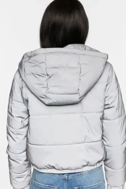 Reflective Hooded Puffer Jacket