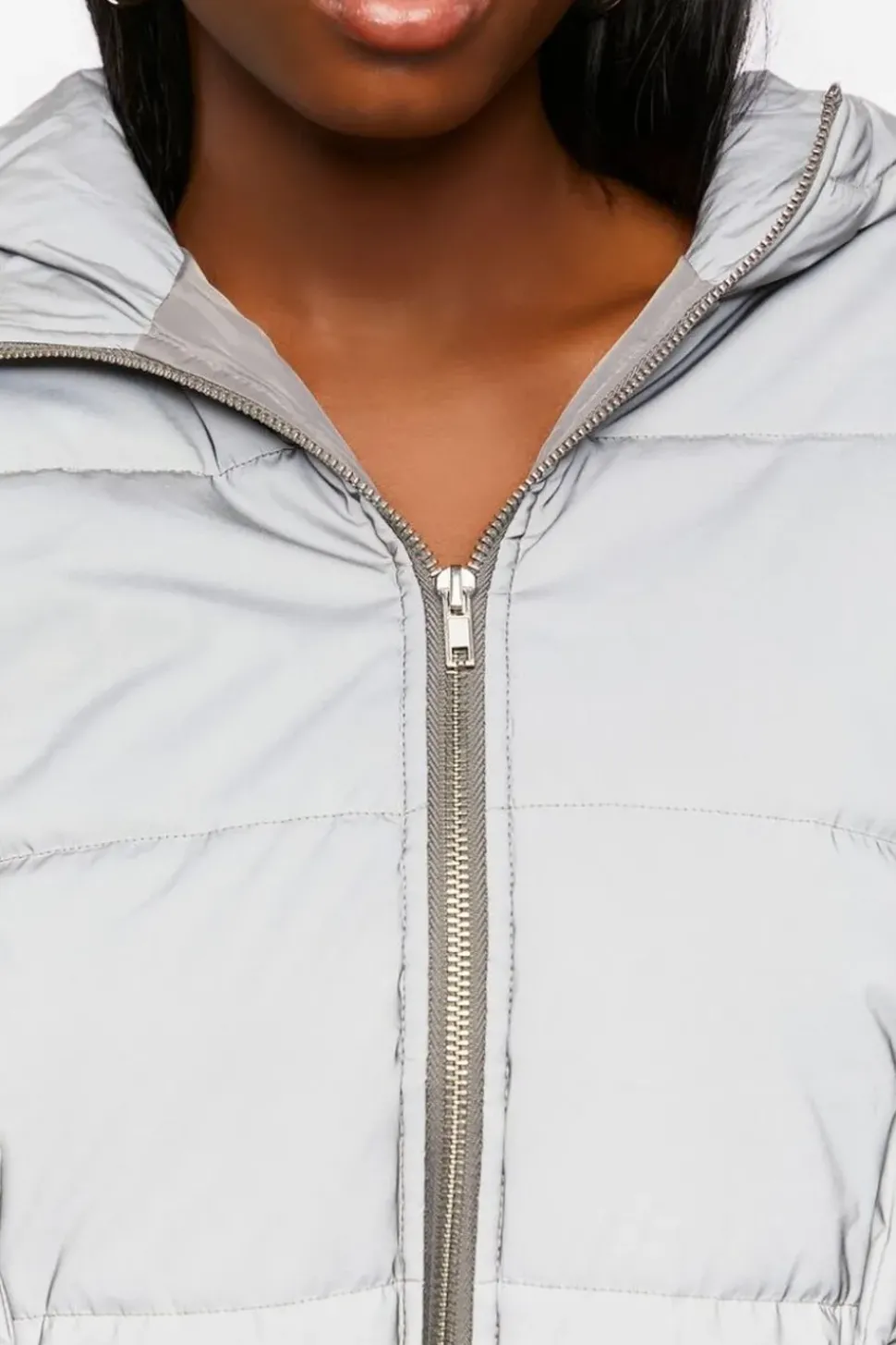 Reflective Hooded Puffer Jacket