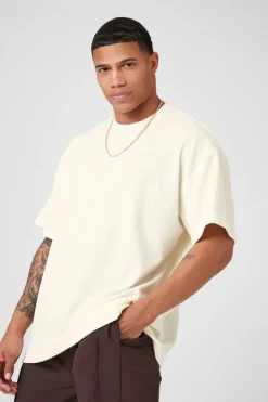 Relaxed Rib-Knit Crew Tee