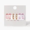 Resin Open-End Hoop Earring Set
