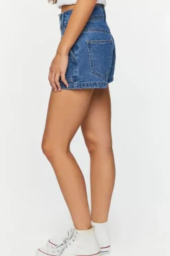 Retro High-Rise Denim Shorts