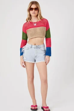 Retro High-Rise Denim Shorts