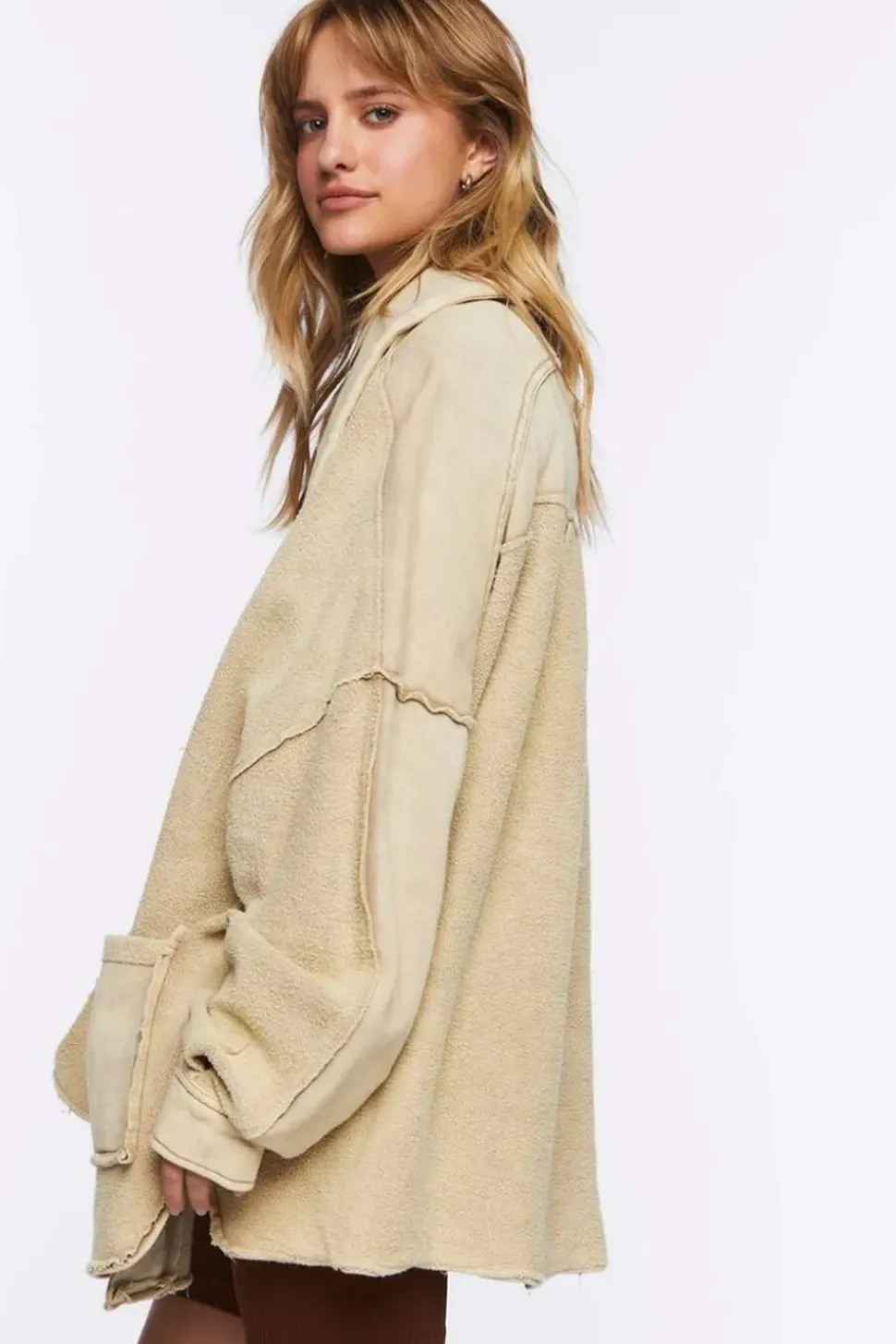 Reverse Fleece Cardigan