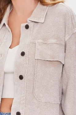 Reverse Fleece Drop-Sleeve Jacket